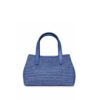 bolso de rafia artesanal color azul modelo CALA