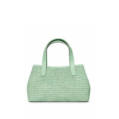 bolso de rafia artesanal color cielo modelo CALA