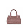 bolso de rafia artesanal color marrón chocolate modelo CALA