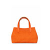 bolso de rafia artesanal color naranja modelo CALA